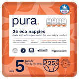 Pura Eco Nappies Size 5 (11-25kg)   25 per pack