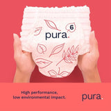 Pura Eco Nappy Pants Size 6 (14Kg+) Mega Pack   6 x 18 per pack