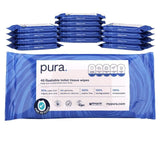 Pura Flushable Toilet Tissue Wipes Multipack   14 x 40 per pack