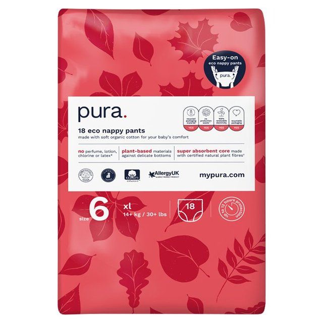 Pura High Performance Eco Nappy Pants Size 6 (14kg+)   18 per pack