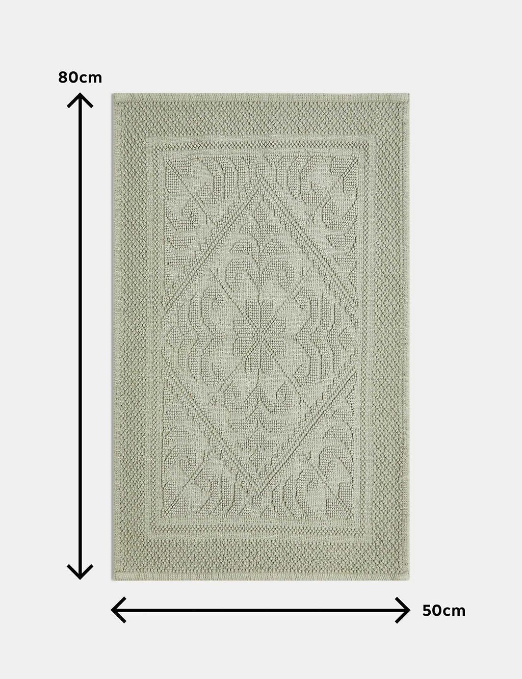 Pure Cotton Damask Bath Mat