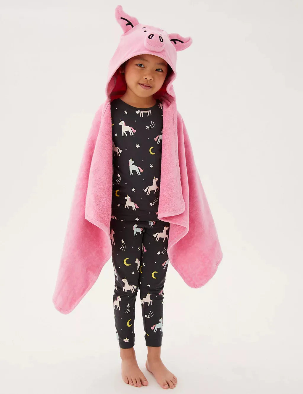 Pure Cotton Percy Pig&amp;trade; Kids Hooded Towel