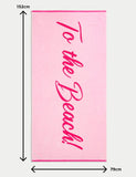 Pure Cotton Slogan Beach Towel