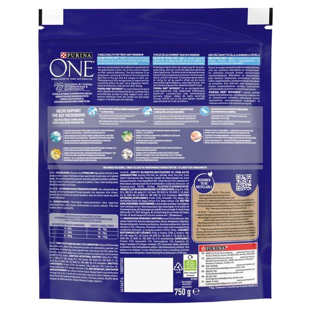 Purina One Light Chicken Dry Cat Food   750g