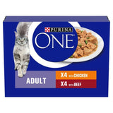 Purina One Mini Fillets Chicken &amp;amp; Beef Wet Cat Food   8 x 85g