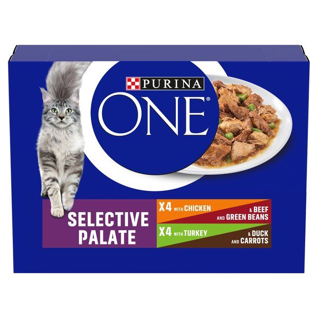 Purina One Mini Fillets Selective Palate Wet Cat Food   8 x 85g