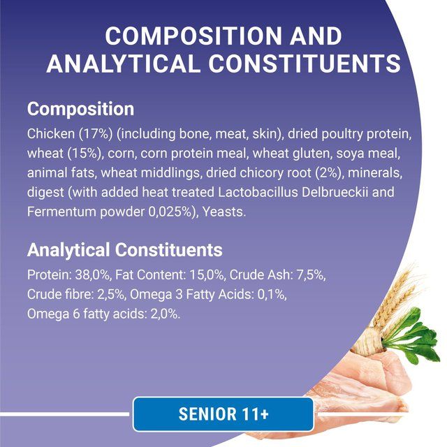 Purina One Senior 11+ Chicken Dry Cat Food   750g