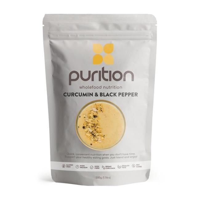 Purition Curcumin &amp;amp; Black Pepper Wholefood Nutrition Powder    500g