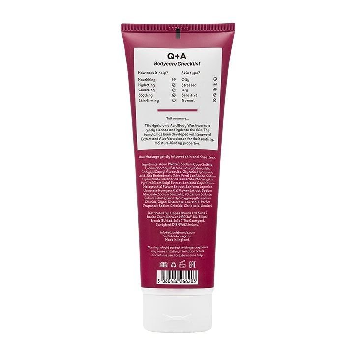 Q+A Hyaluronic Acid Body Wash 250ml Hyaluronic Acid