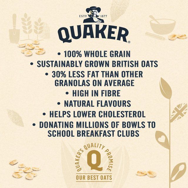 Quaker Oat Granola Honey &amp;amp; Almond Cereal   500g