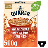 Quaker Oat Granola Honey &amp;amp; Almond Cereal   500g