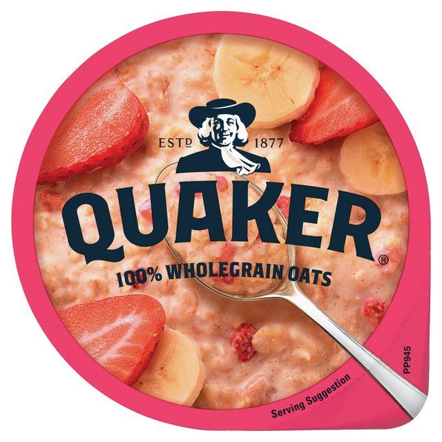 Quaker Oat So Simple Banana Strawberry Porridge Cereal Pot   58g