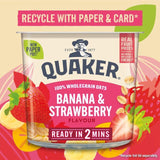 Quaker Oat So Simple Banana Strawberry Porridge Cereal Pot   58g