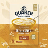 Quaker Oat So Simple Big Bowl Golden Syrup Porridge Sachets Cereal   6 per pack