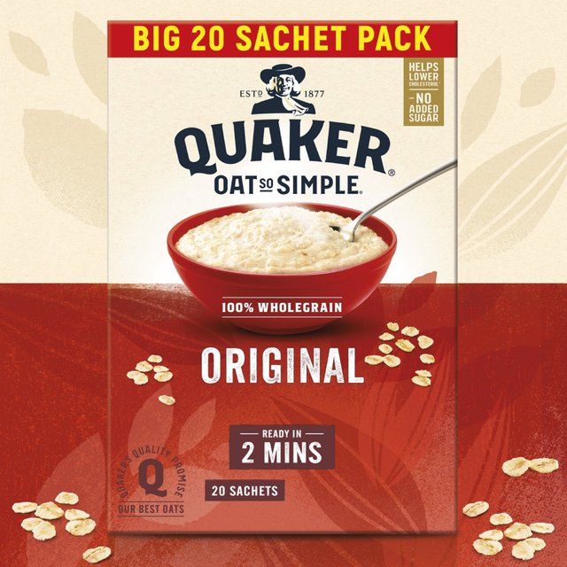Quaker Oat So Simple Family Pack Original Porridge Sachets Cereal   20 per pack