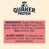 Quaker Oat So Simple Protein Strawberries &amp;amp; Cream Porridge Sachets Cereal   8 x 1 per pack