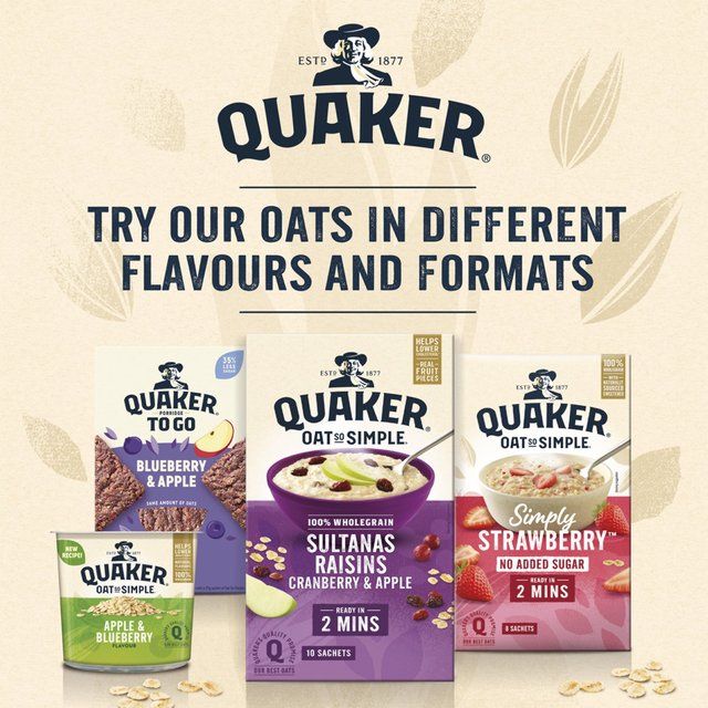 Quaker Oat So Simple Strawberry Raspberry &amp;amp; Cranberry Sachets Cereal   10 per pack