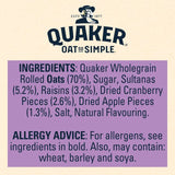 Quaker Oat So Simple Sultanas &amp;amp; Raisins Fruit Porridge Sachets Cereal   10 per pack