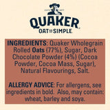 Quaker Oat So Simple Velvety Chocolate Porridge Cereal Sachets   10 per pack