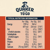 Quaker Porridge To Go Cinnamon Breakfast Bars 55g x    2 per pack