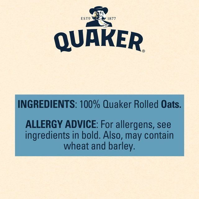 Quaker Rolled Oats Porridge Cereal   3kg