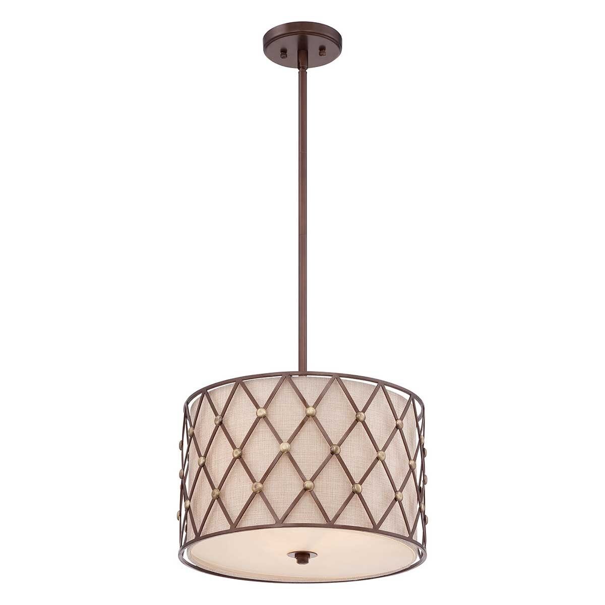 Quoizel Brown Lattice 3 Light Medium Pendant