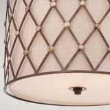 Quoizel Brown Lattice 3 Light Medium Pendant