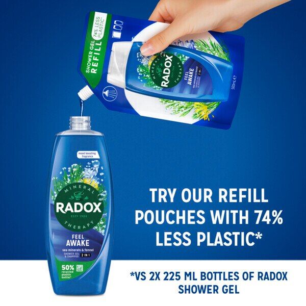 Radox Feel Awake 2-In-1 Body Wash &amp;amp; Shampoo 225ml