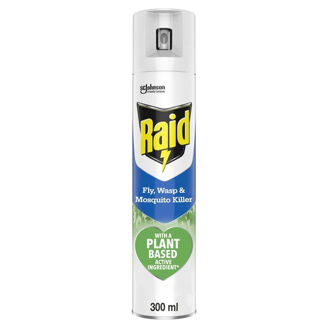 Raid Plant Based Fly Wasp &amp;amp; Mosquito Killer Aerosol Spray   300ml