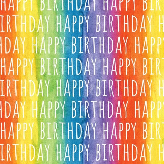 Rainbow Birthday Gift Wrap Sheets   2 per pack