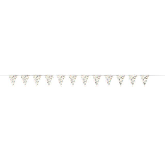 Rainbow Polka Dot Flag Banner 12ft
