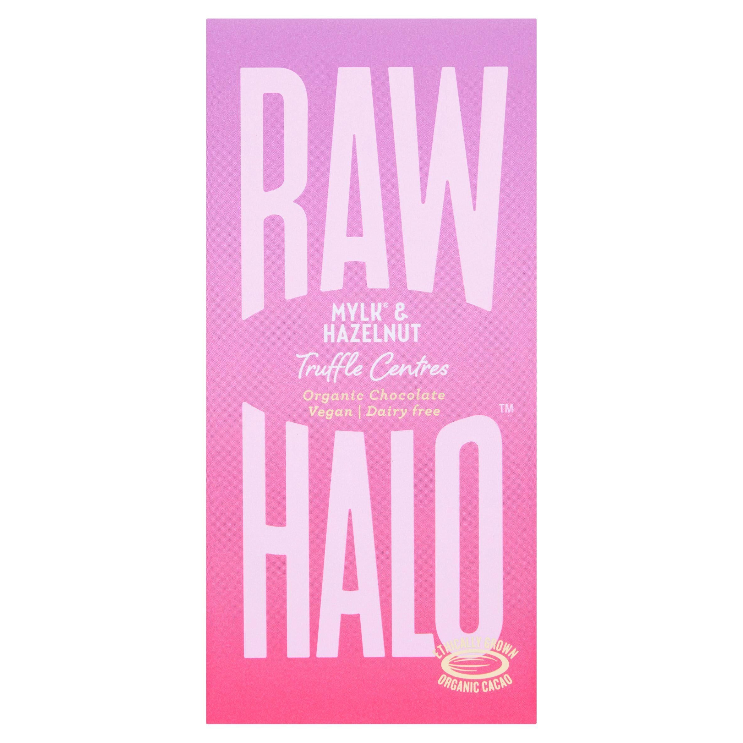 Raw Halo Mylk &amp;amp; Hazelnut Truffle Centres Organic Chocolate 90g