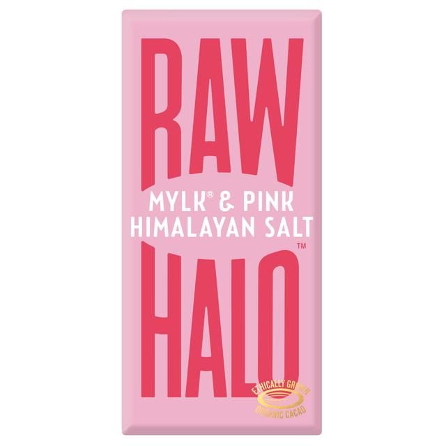 Raw Halo Vegan Mylk &amp;amp; Pink Salt Chocolate Bar   70g