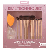 Real Techniques, Wraped in Glow Brush &amp;amp; Sponge Kit 9 Piece Gift Set