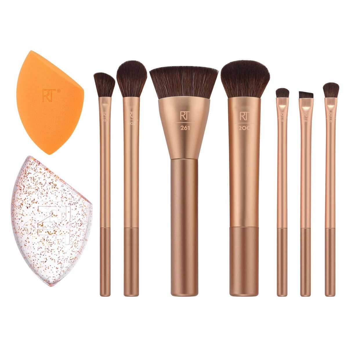 Real Techniques, Wraped in Glow Brush &amp;amp; Sponge Kit 9 Piece Gift Set
