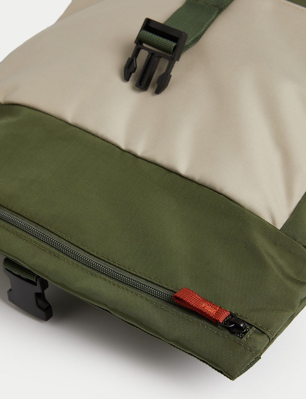 Recycled Polyester Scuff Resistant Rolltop Backpack Green Mix