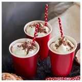 Red &amp;amp; White Recyclable Paper Straws   25 per pack