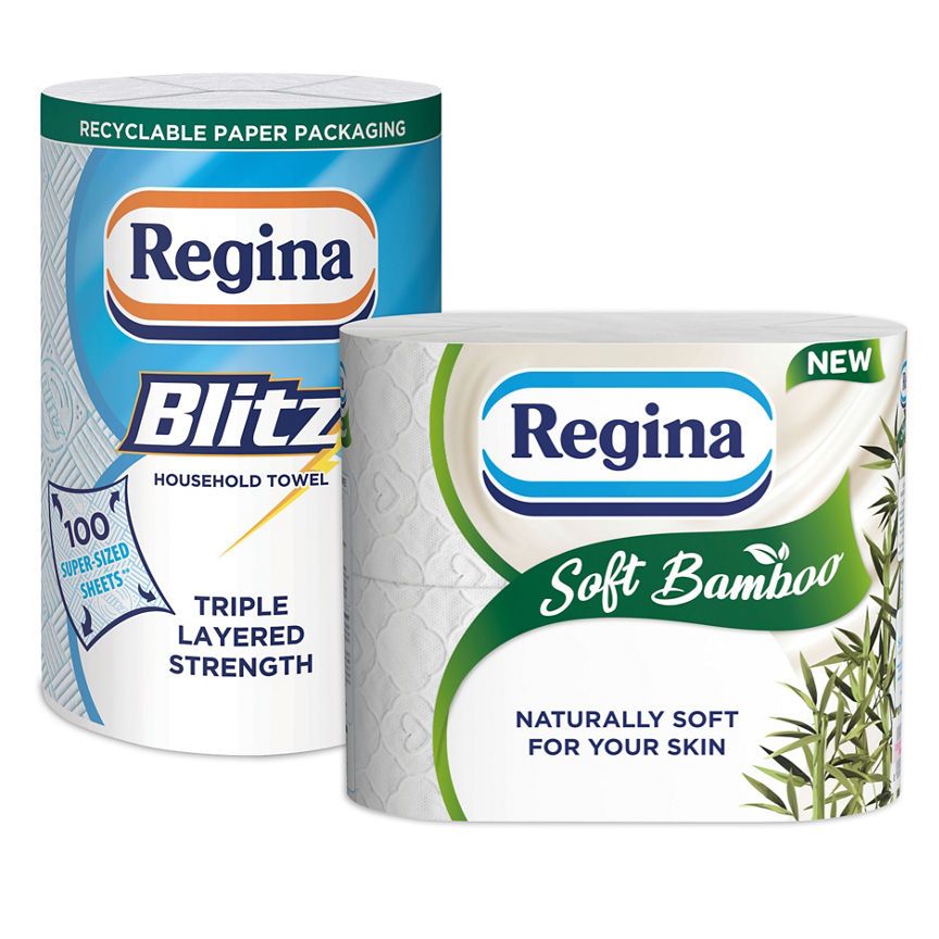 Regina Kitchen Towel &amp;amp; Bamboo Toilet Roll Bundle