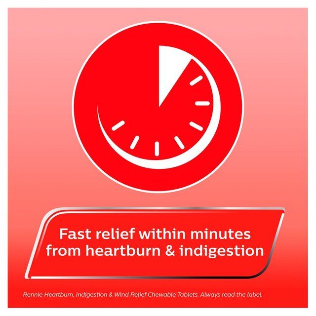 Rennie Heartburn Indigestion &amp;amp; Wind Relief Tablets   24 per pack