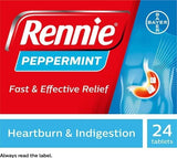 Rennie Peppermint Heartburn &amp;amp; Indigestion Relief 24 Tablets