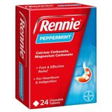 Rennie Peppermint Heartburn &amp;amp; Indigestion Relief Tablets   24 per pack