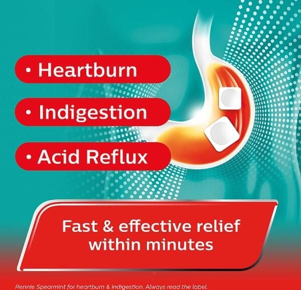 Rennie Spearmint Heartburn &amp;amp; Indigestion Relief 24 Tablets
