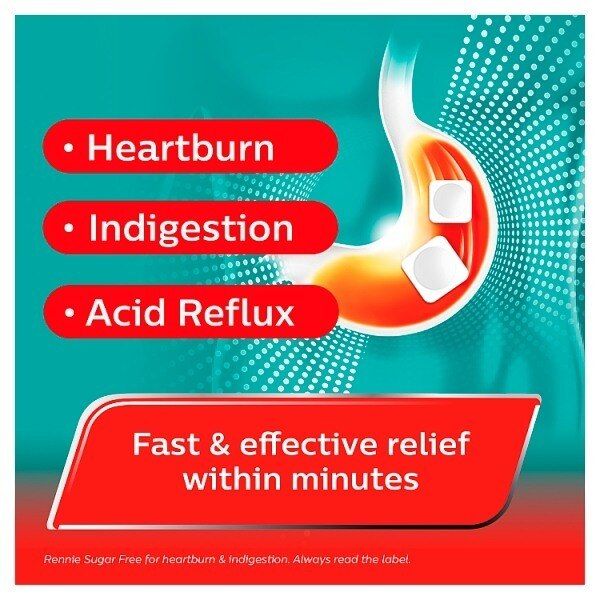 Rennie Spearmint Heartburn &amp;amp; Indigestion Relief 72 Tablets