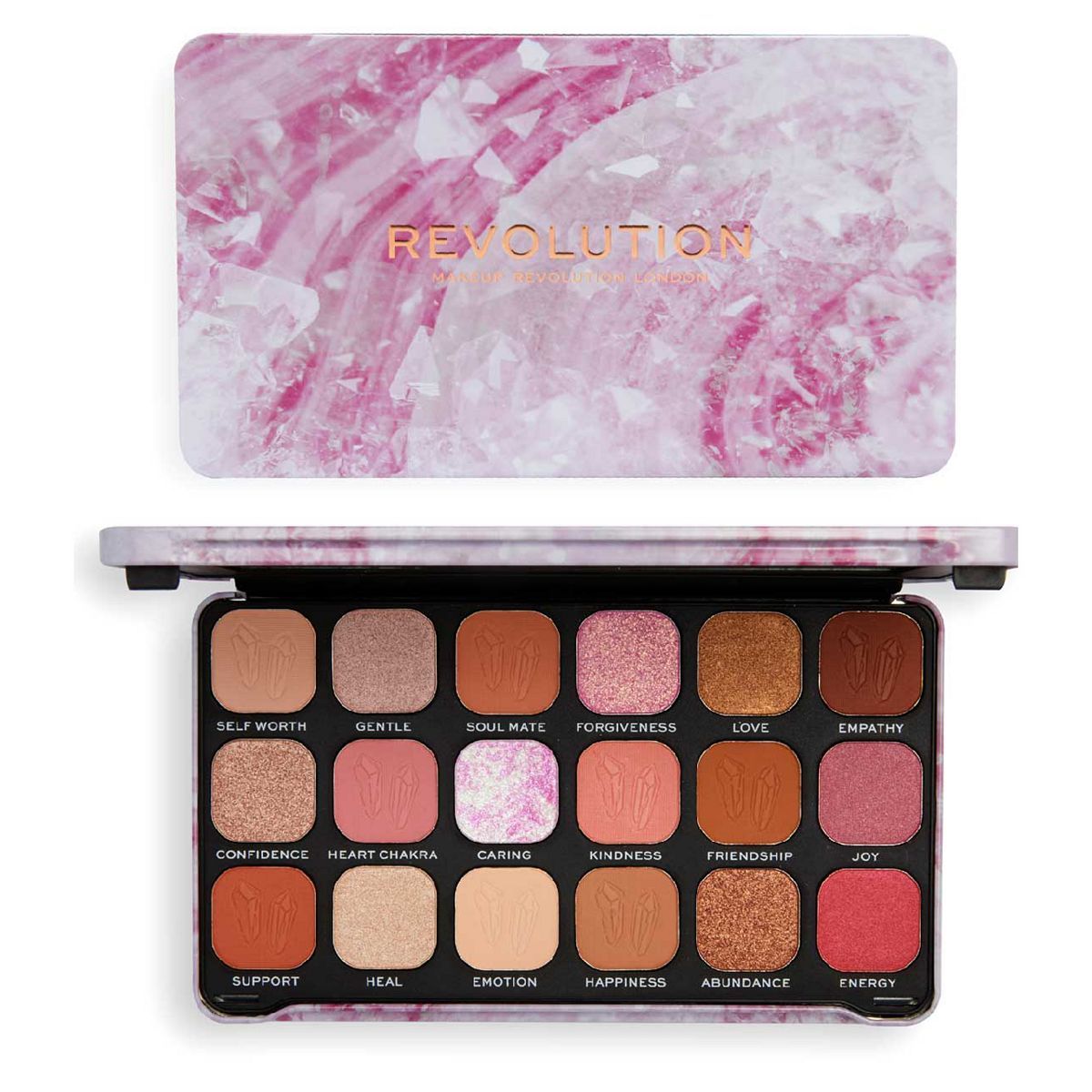 Revolution Crystal Aura Forever Flawless Shadow Palette Rose Quartz