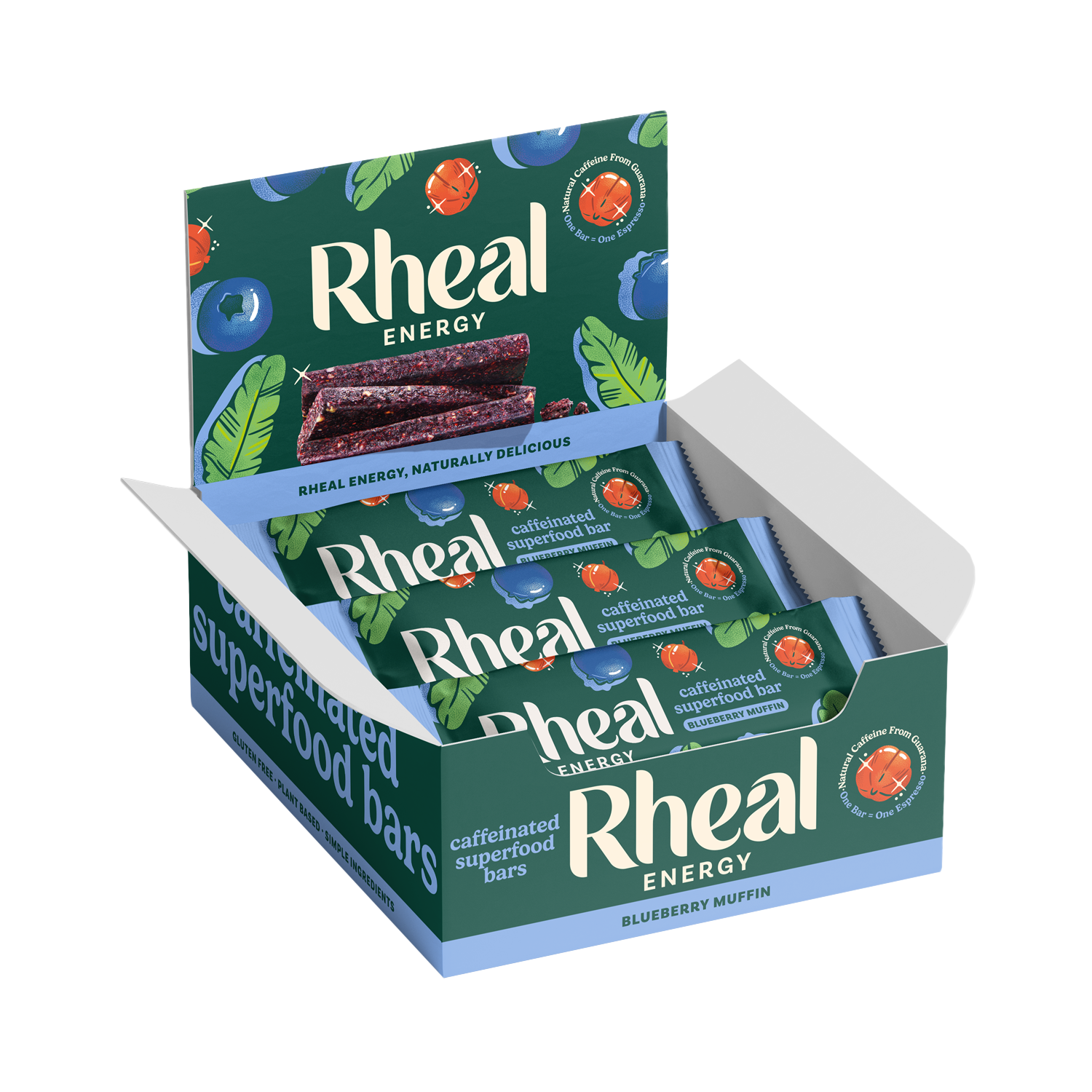 Rheal Superfoods Blueberry Muffin Energy Bar 40g