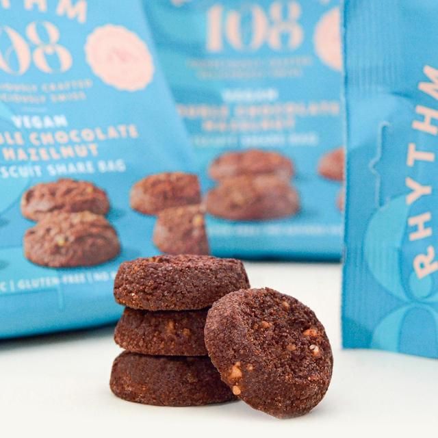 Rhythm 108 Swiss Vegan Double Chocolate Hazelnut Biscuit Share Bag   135g