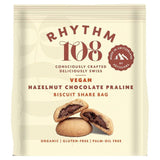 Rhythm 108 Swiss Vegan Hazelnut Chocolate Praline Biscuit Share Bag   135g
