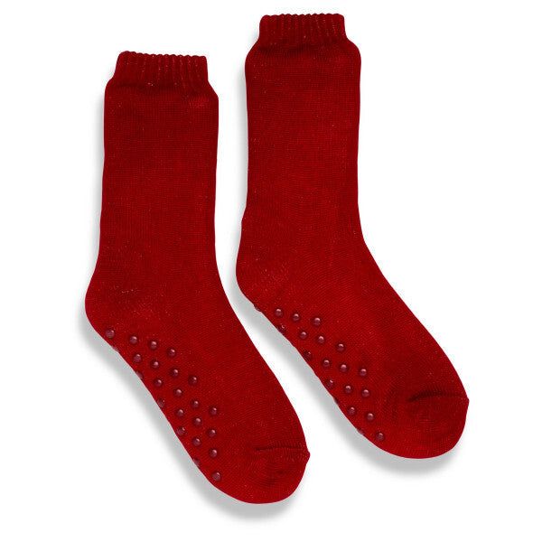 Ribbon Adult Eskimo Style Fleece Socks (7-11) Red / 1EA