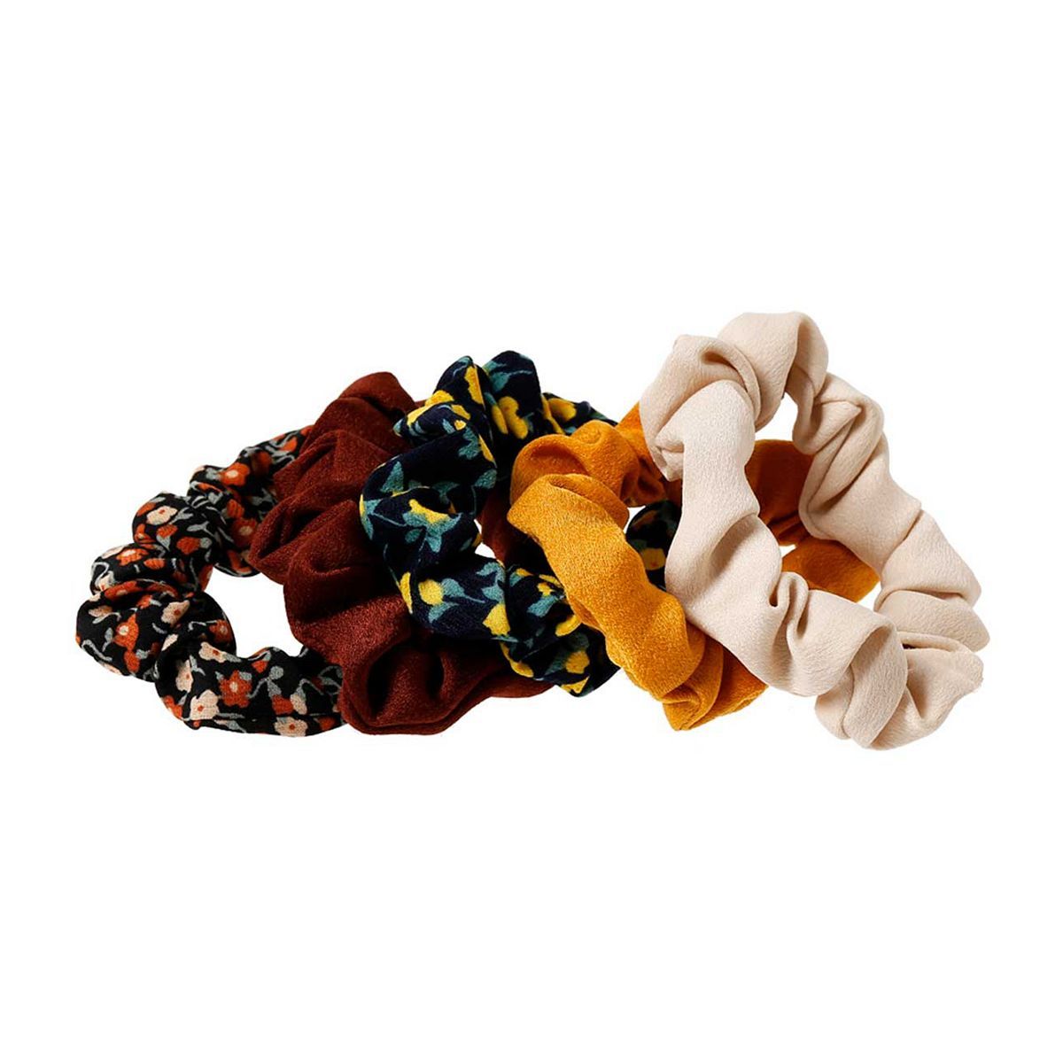Ribbon &amp;amp; Asher Floral Scrunchie Five Pack