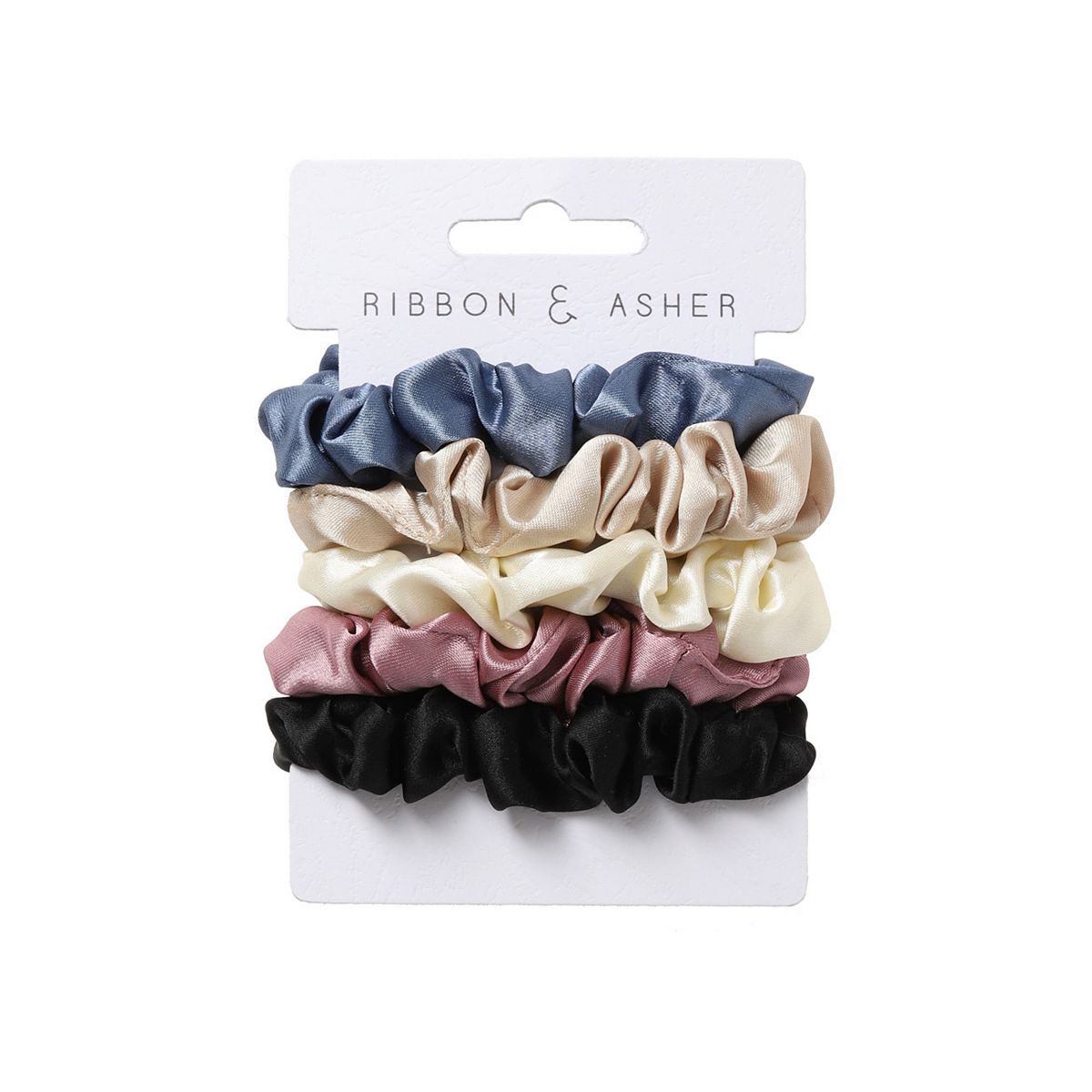 Ribbon &amp;amp; Asher Mini Satin Scrunchie 5 Pack